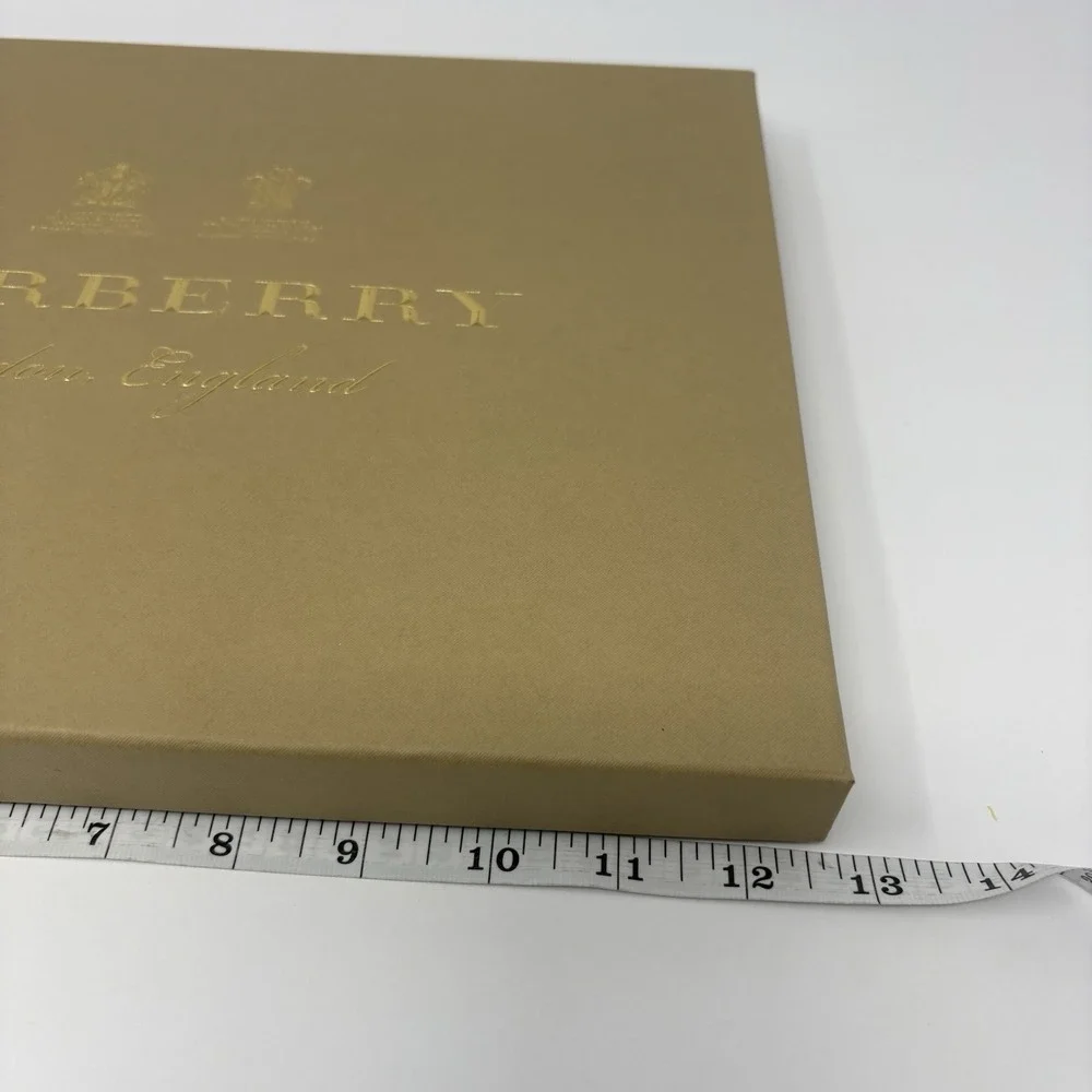 Burberry Empty Gift Box Set w/ Tissue Paper Cards & Envelope 12.75x9.75x1